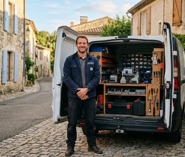 Anthony, serrurier professionnel, au travail dans son atelier